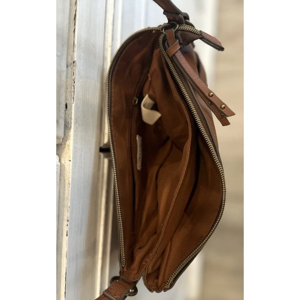 A.n.a Faux Leather Cross Body Purse Brown Small